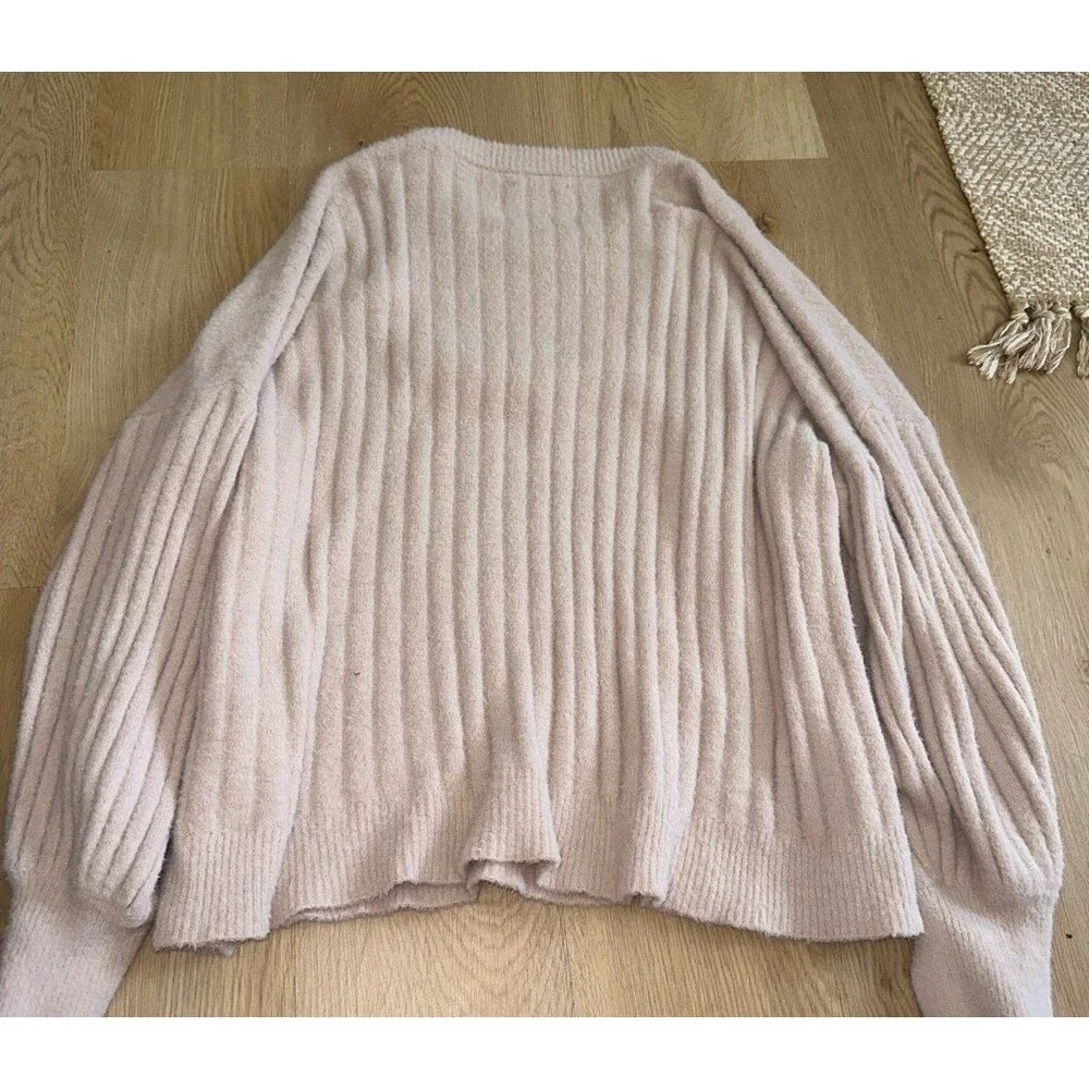 Aerie Oversized Fuzzy Tan Sweater - Picture 3 of 3